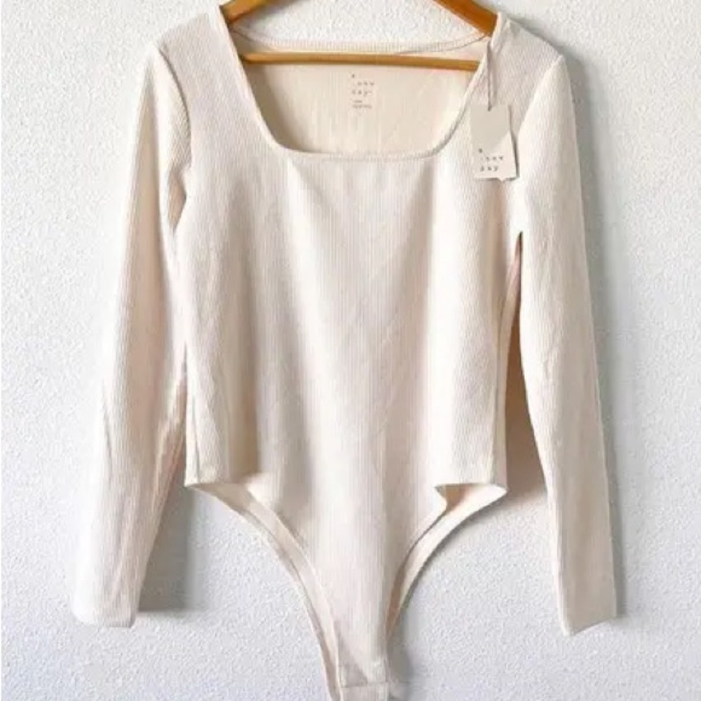 a new day Off-White Long Sleeve Bodysuit